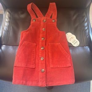 Orange corduroy dress